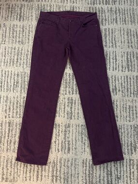 7 for all mankind purple eggplant straight leg standard pants jeans size 34